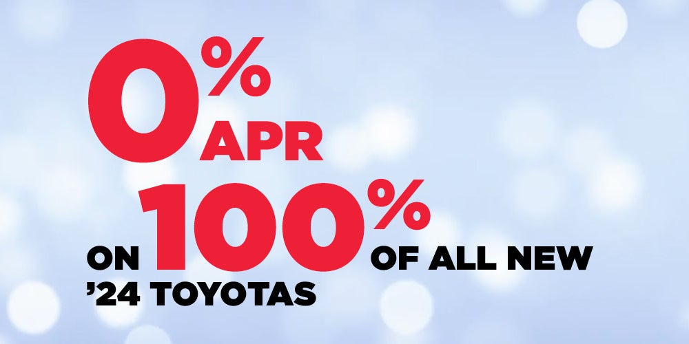 0% on all vehicles @ Toyota Direct!