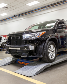 Toyota on vehicle lift | Toyota Direct in Columbus OH